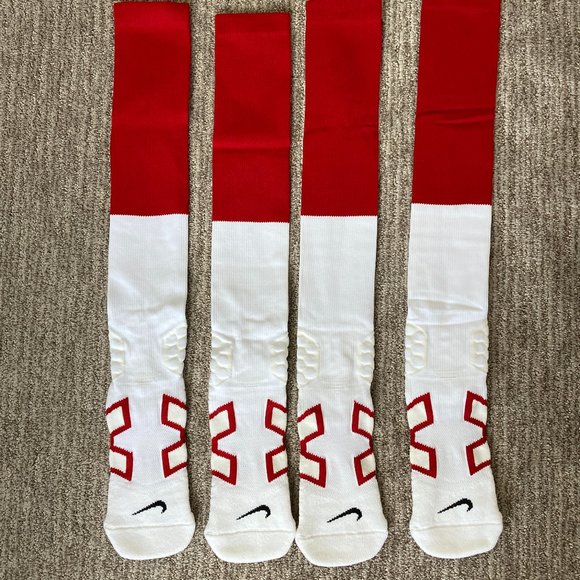 Lot of 2 Men's Large 8-12 Nike NFL Team Football Socks Long Over the calf White - Picture 1 of 2